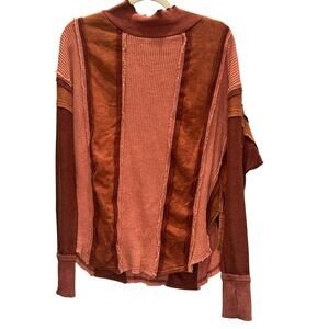 Oli + Hali – Colorblock Patchwork Thermal (Sold by ECB) – Rust Mix – Size S